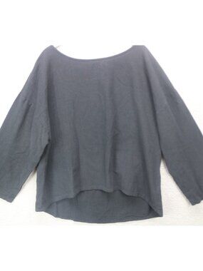 Soft Surroundings 3/4 Sleeve Hi Lo Top-Size PL-Boat Neck-Lagenlook-Minimalist